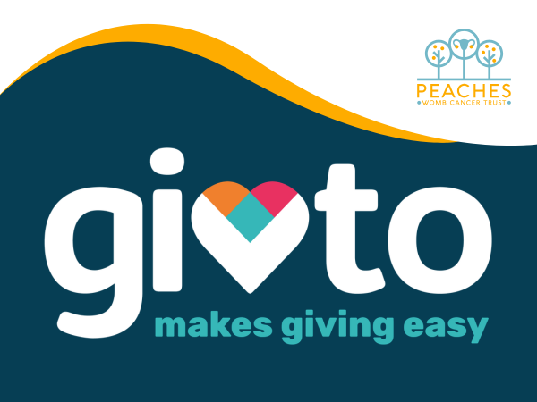givto logo 'giving made easy' on a pale yellow background with a wavy dark blue border above.